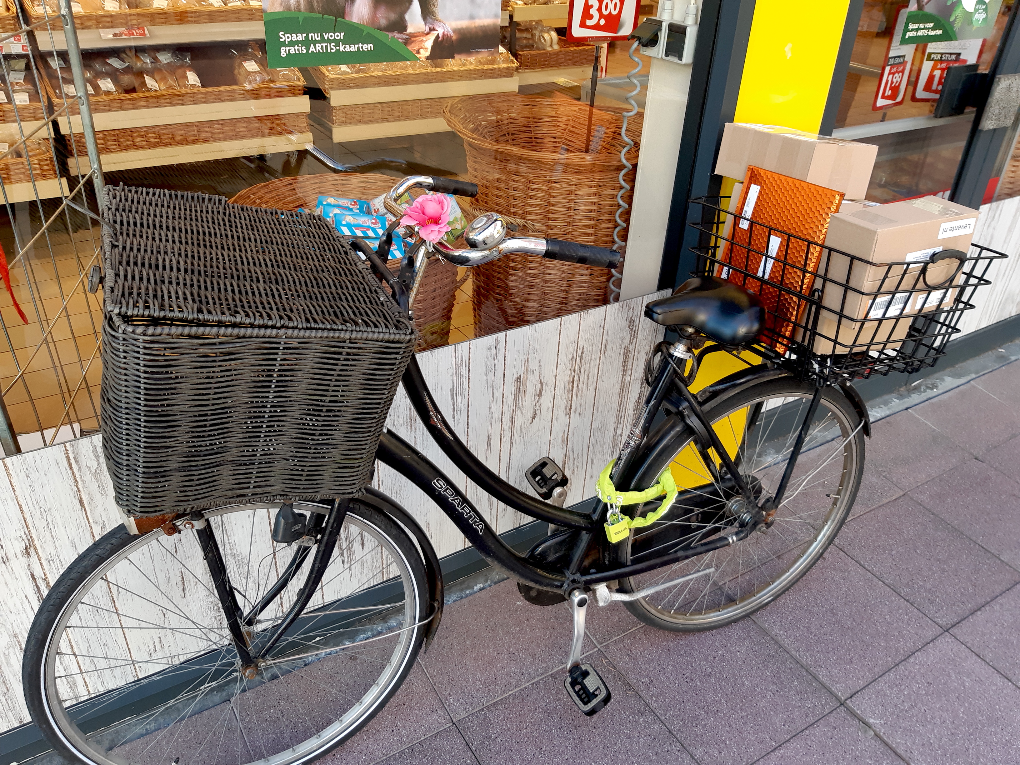 Afbeelding fiets met orders